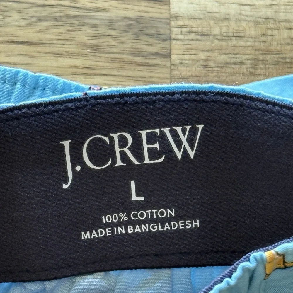 NWT J CREW Boxer Underwear Sz L Blue AOP Golf Dogs Caddy Comfort Oarsman 35-37